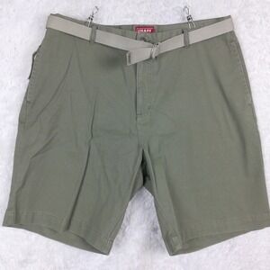 Chaps Denim Mens Shorts Basic Belted‎ Green Cotton Outdoor 40 New